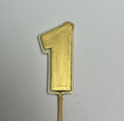 Изображение Фигурка из глазури цифра 1 на шпажке